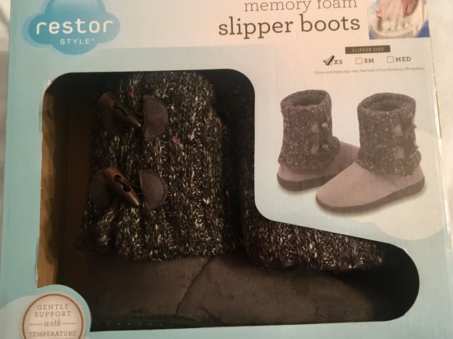 Restor Style Memory Foam Slipper Boots