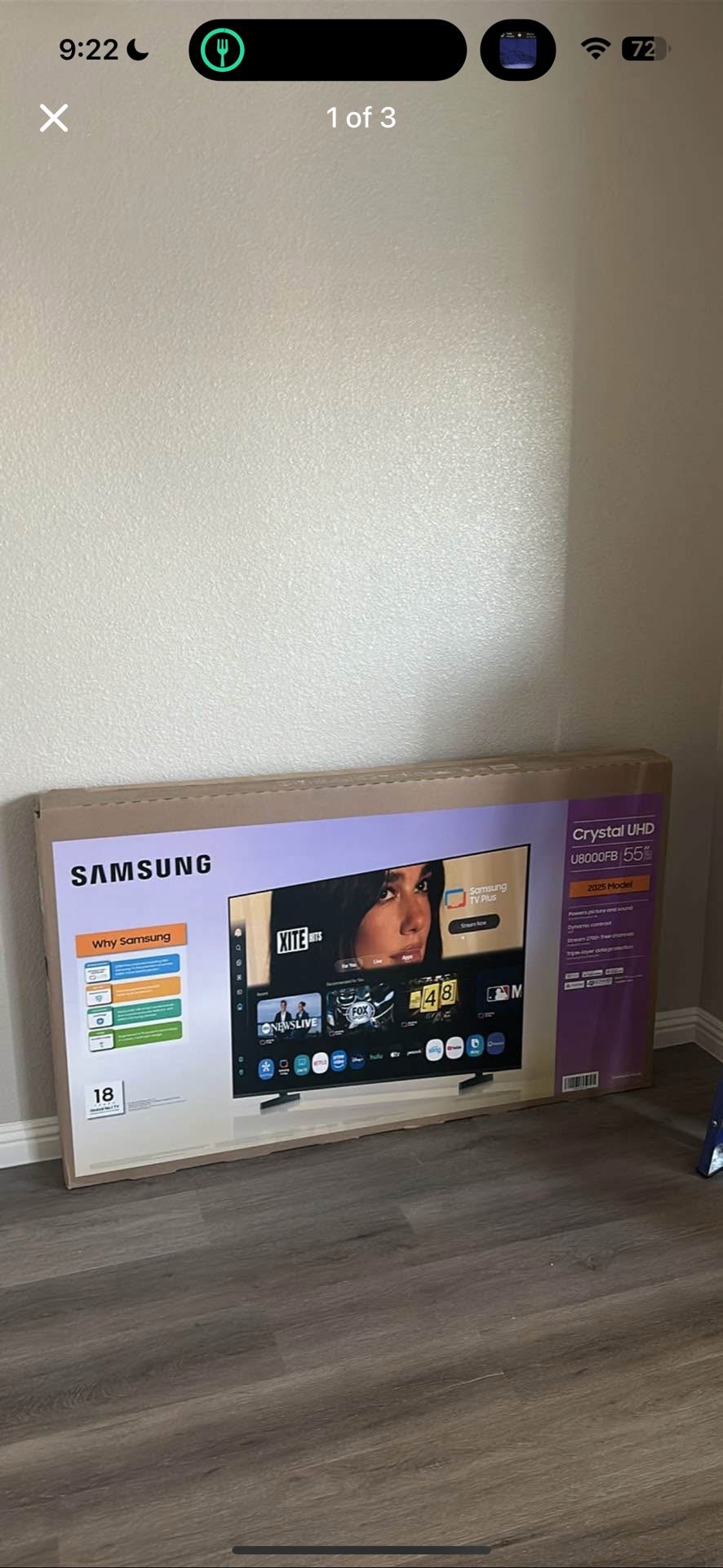 New 2025 Samsung 55” Smart Tv