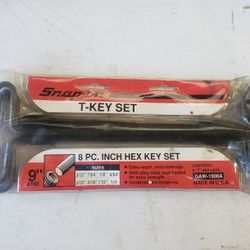 Snap-on T-Key Set 8pc 9"