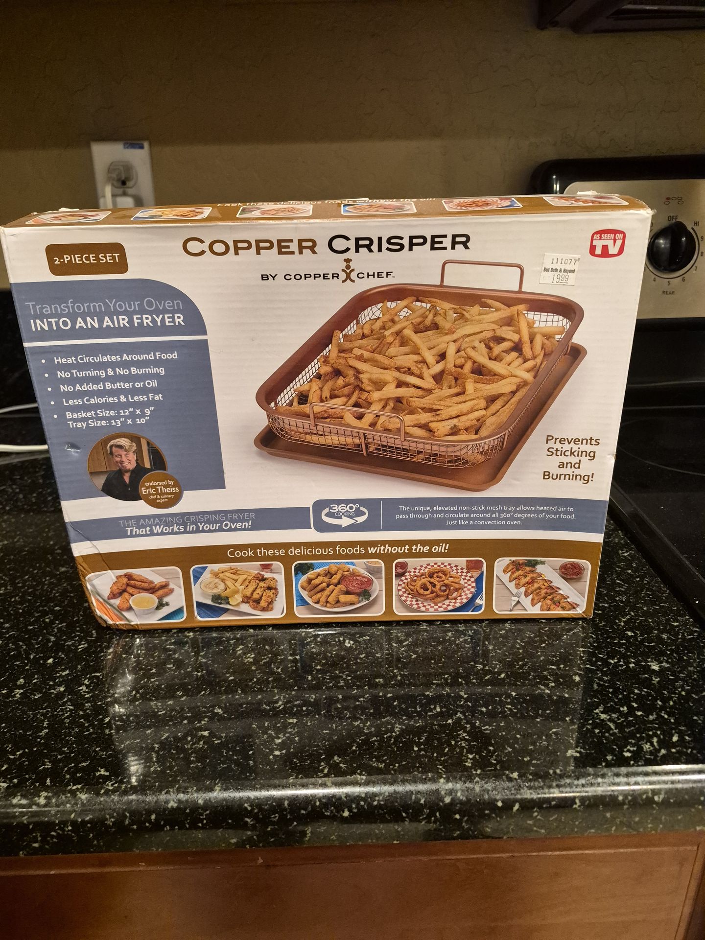 Title: NEW Copper Chef 2-Piece Copper Crisper Set – Still in Plastic