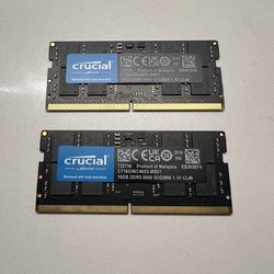 Crucial 32GB (2x16GB) DDR5-5600MHz SODIMM Laptop RAM