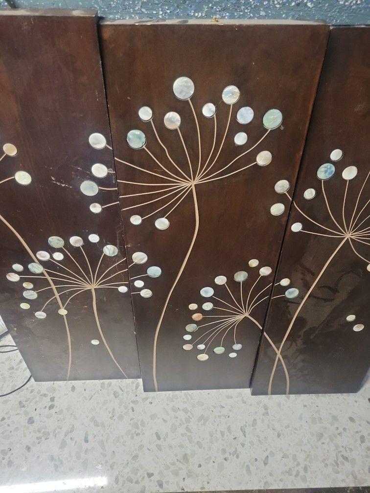 3 Pc Wall Art Abalone Inlay