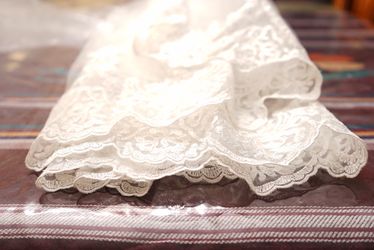 Wedding Lace Trim Walking Vail