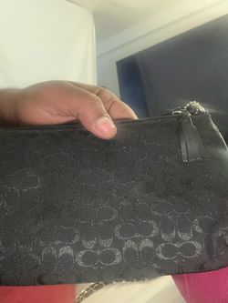Coach Signature Clutch Wristlet Black