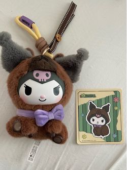 sanrio kuromi capybara keychain