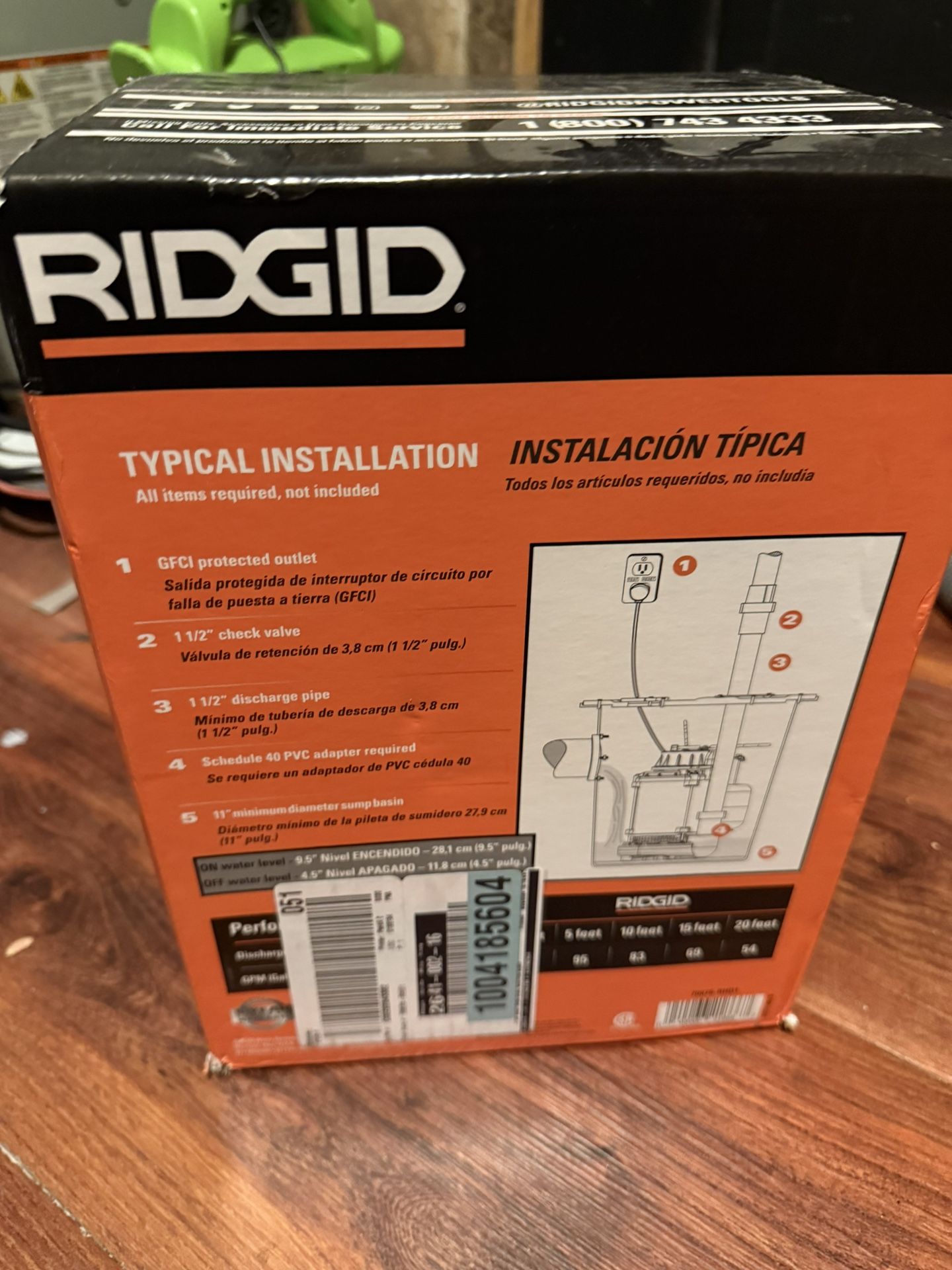 Ridgid 1hp Sump Pump
