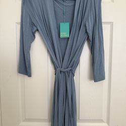 NWT Posh Peanut denim blue robe-Small