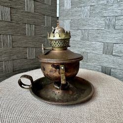 Mid Century Stellar Small Tilting Swivel Kerosene Oil Lamp, Hong Kong BCC