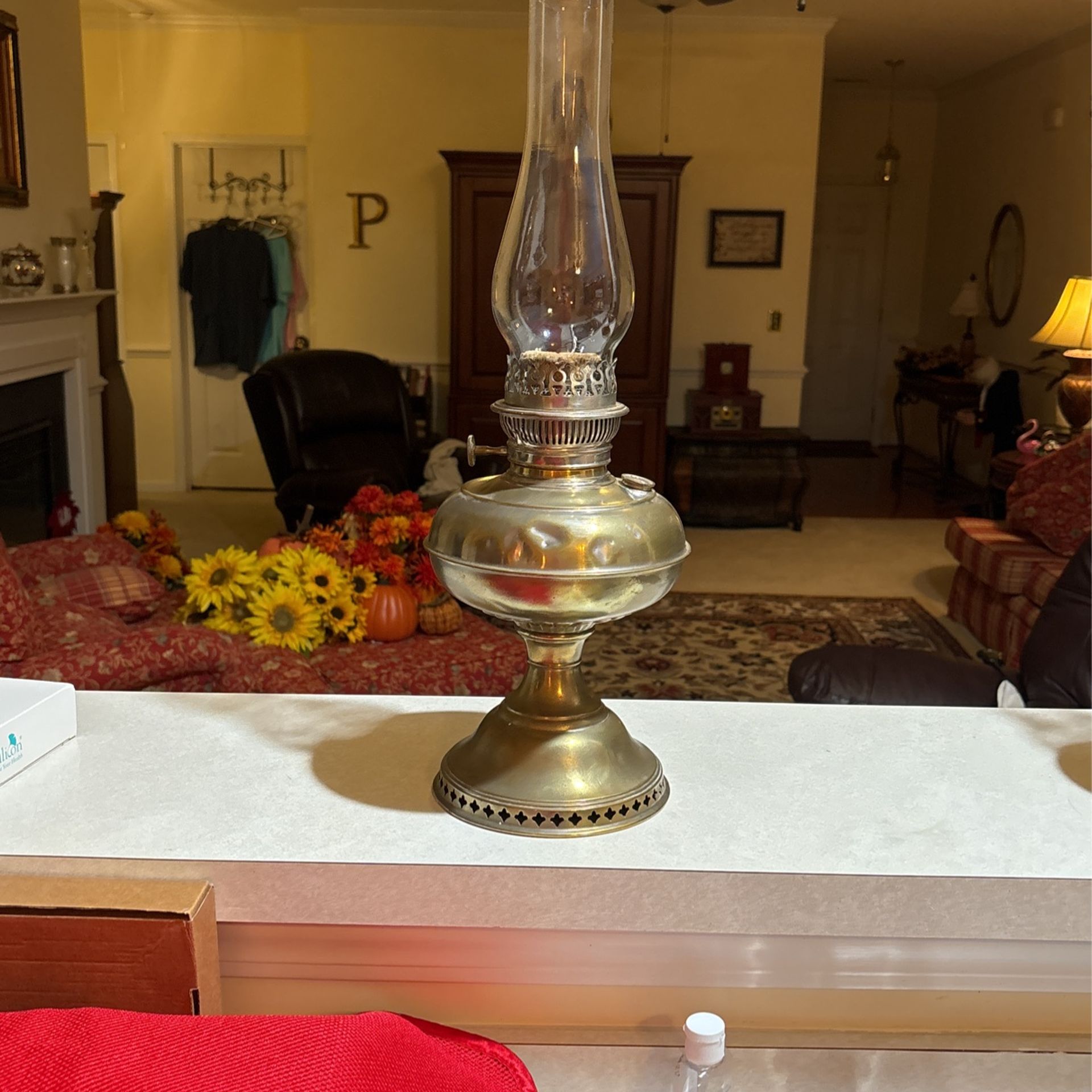 Vintage Oil Lamp Brass
