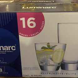 New Luminarc 16 Pieces Glasses Set