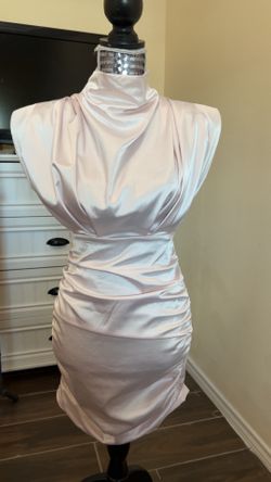 Beautiful Baby Pink Silky Dress Size Small Stretchy