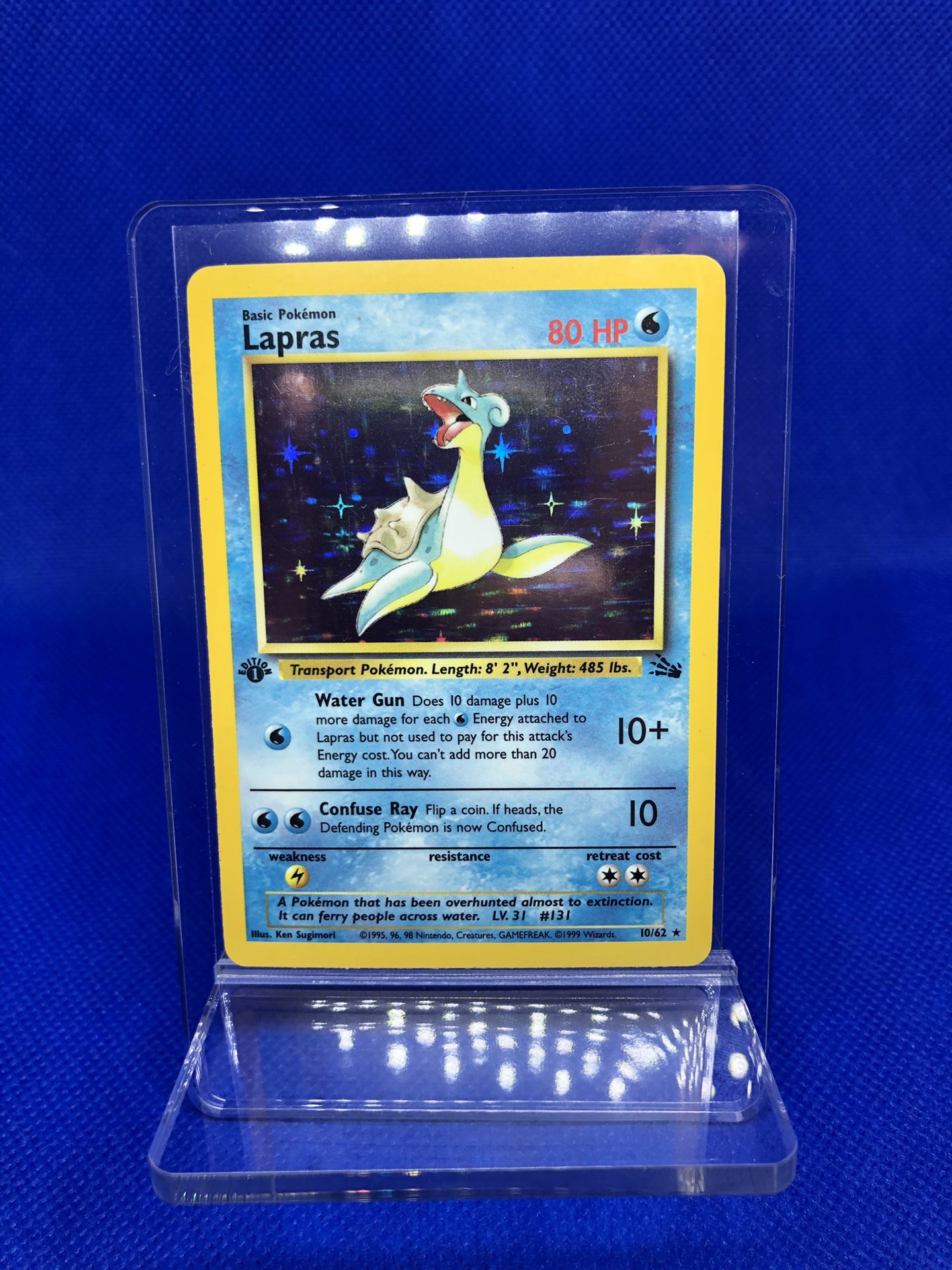 Pokemon Cards - Fossil- 1st Edition - Lapras