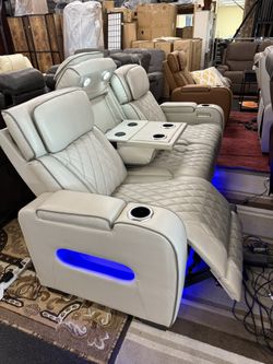 Power Reclining Sofa & Power Reclining Love Seat On Sale