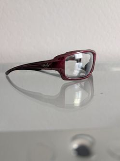 Harley Davidson Burgundy-colored safety glasses frame by Wiley X with the marking "WX Z87+