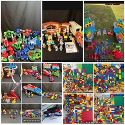 Lots and lots Duplo Lego blocks, pj mask, paw patrol, bluey & Thomas the train toys