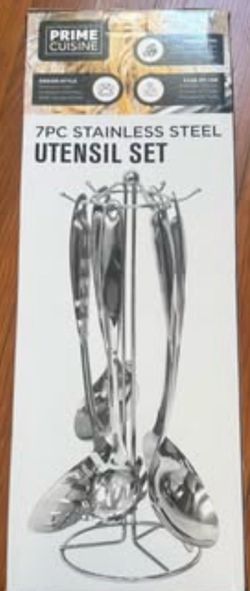 Brand New Prime Cuisine 7-Piece Stainless Steel Utensil Set