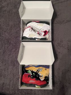 2 pairs of Jordan Retro 5s