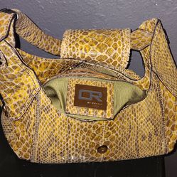 orYany Embosed Snakesin Print Leather Handbag