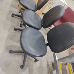 3 Faux Leather Chairs