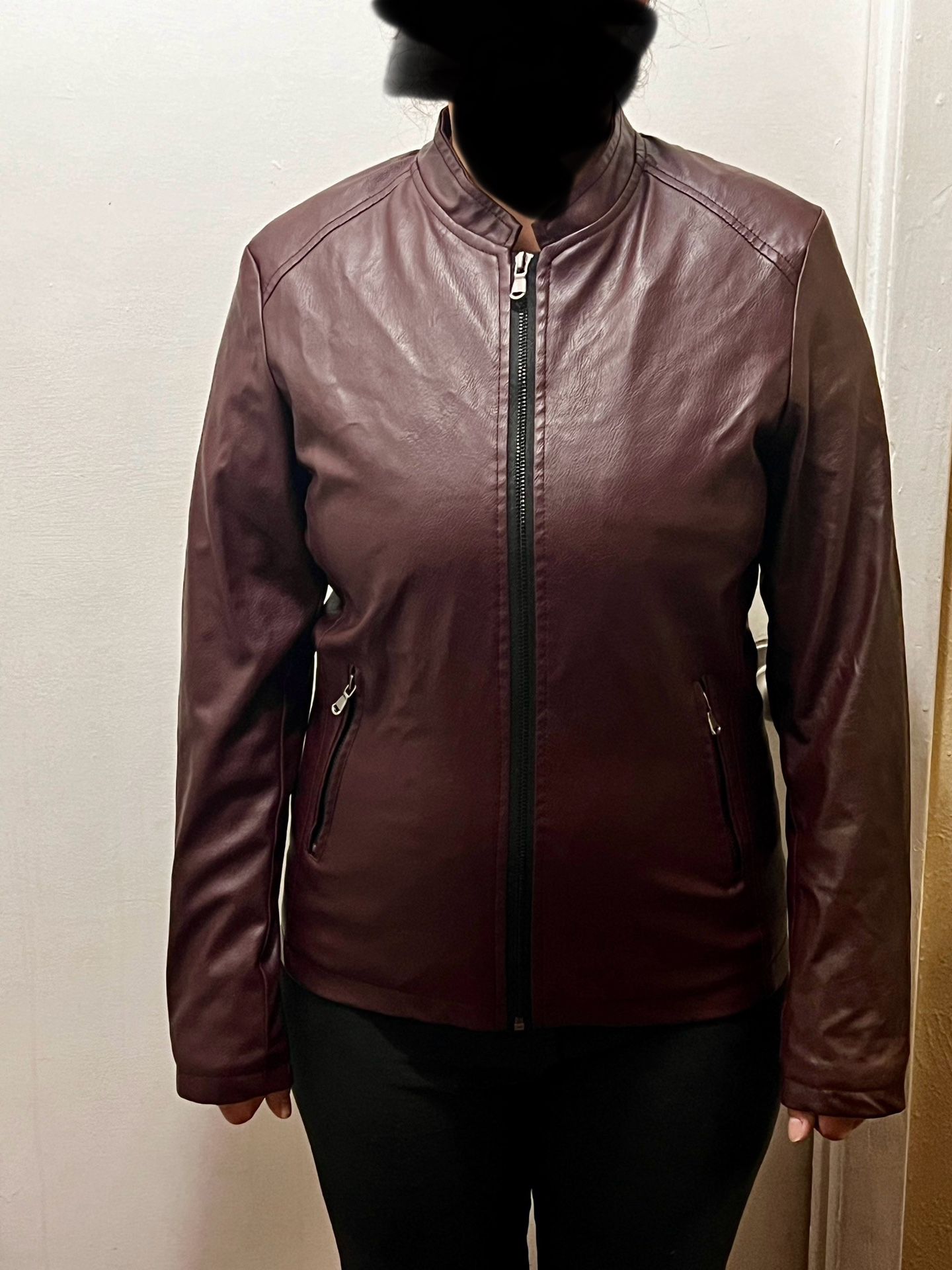 Leather Jacket New Size Xl 