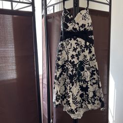Black And White Flower Print