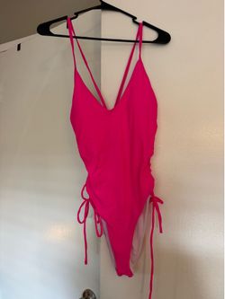 Hot Pink One-Piece Swimsuit - size L