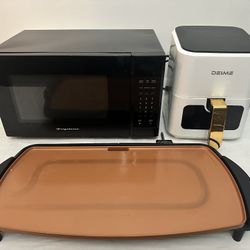 🚨 MOVING SALE! 3-PC Essential Cooking Kit: Microwave, Air Fryer & Electric Griddle!