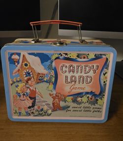 Vintage 1998 Hasbro Candy Land Game Collectible Metal Tin Lunch Box