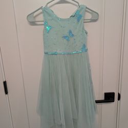 Blue Butterfly Dress 6T 