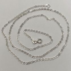 Unisex 17.25” 925 silver chain necklace 17.25 inches