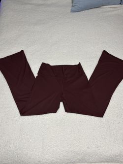 Avia Women Burgundy Outdoor High Rise Flare Leggings