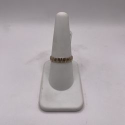 14kt Tri-Color Gold Engagement Style Band w/ Dia Cut