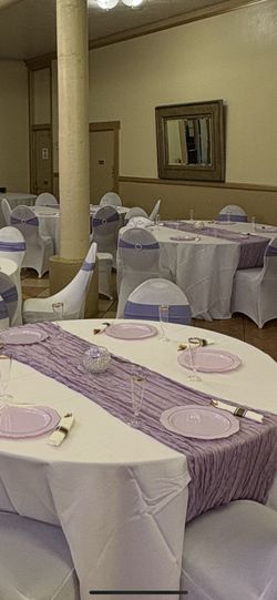 Lilac Purple Lavender Cheesecloth Table Runner 102” 10ft.