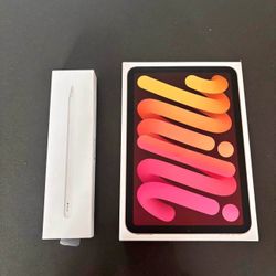 Apple IPad 6 Mini With Apple Pencil & Keyboard Set