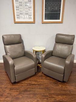 Recliner Leather Chairs - Like New Price for 2