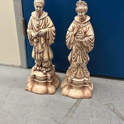 Vintage Holland Mold Ceramic Asian Emperor Figurine Statue Marked 15" H