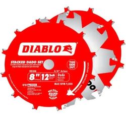 DIABLO 8 in. x 12-Teeth Carbide Stacked Dado Saw Blade Set