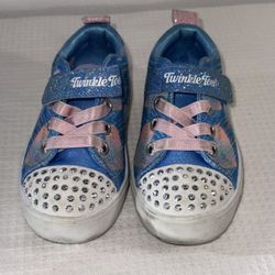 Skechers Twinkle Toes Toddler Girl Highop Shoes Size 7 Light Up