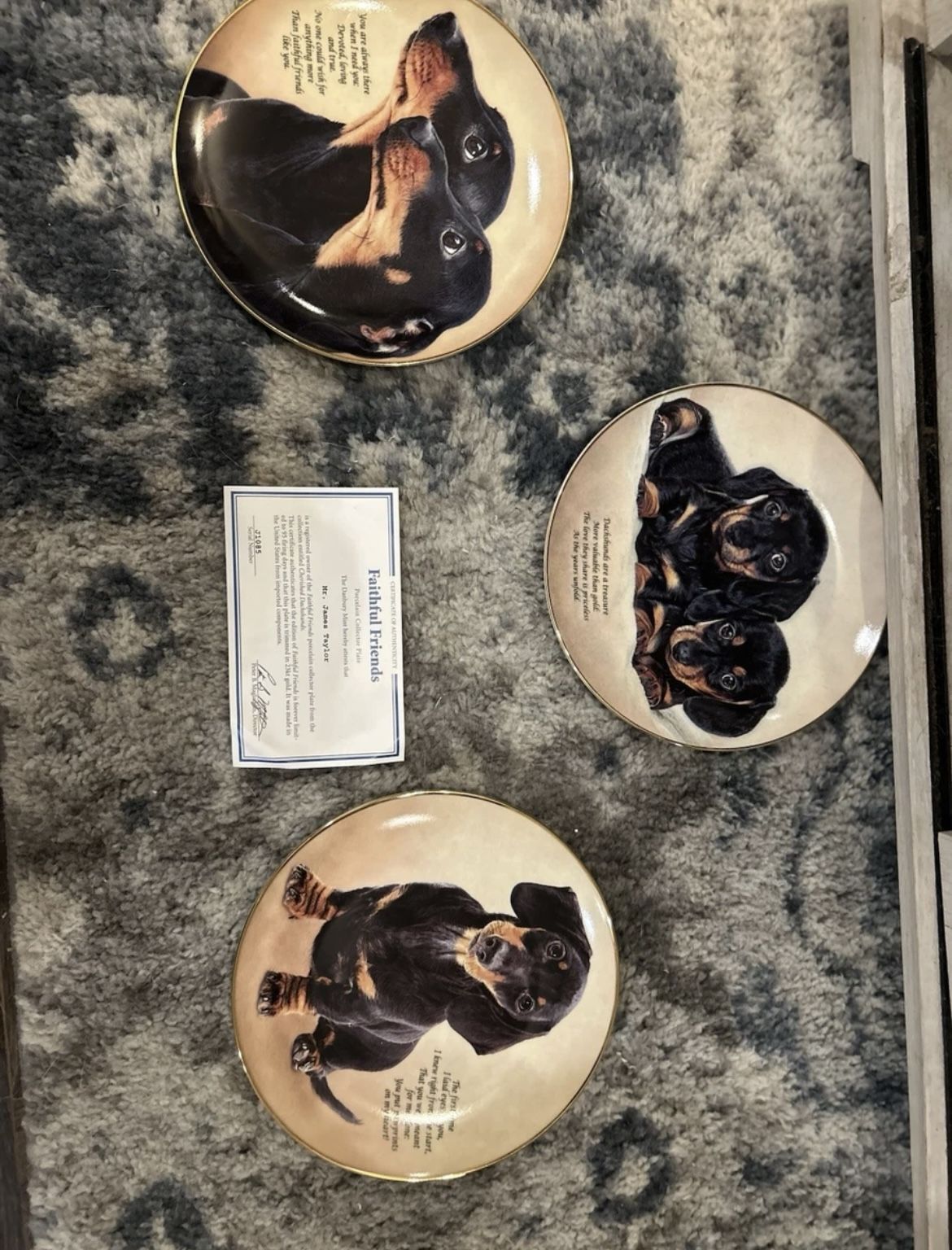 Dachshund Collector Plates Lot Of 11 Danbury Mint Limited Ed Dachshunds Vintage