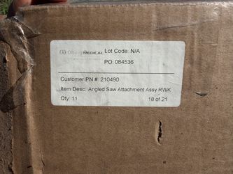 Oberg Medical Angled Saw Attachment Assy RWK – Qty 6