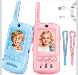 2 Pack Rechargeable Video Intercom Kids Walkie Talkies