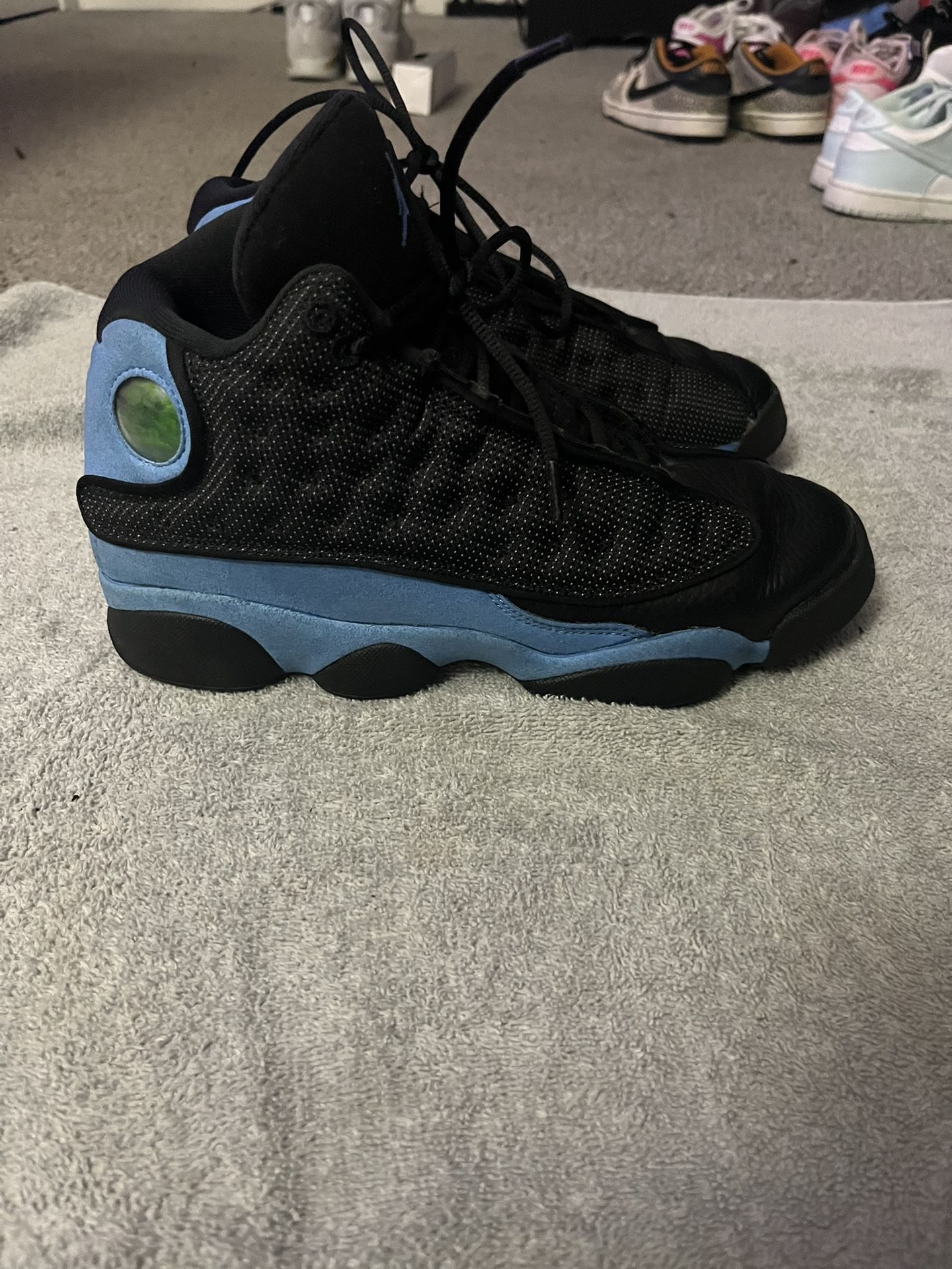 Size 7Y Boys Jordan 13 Retro Black University Blue (GS)