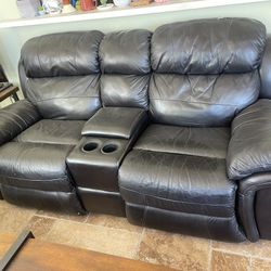 Leather Recline Couch