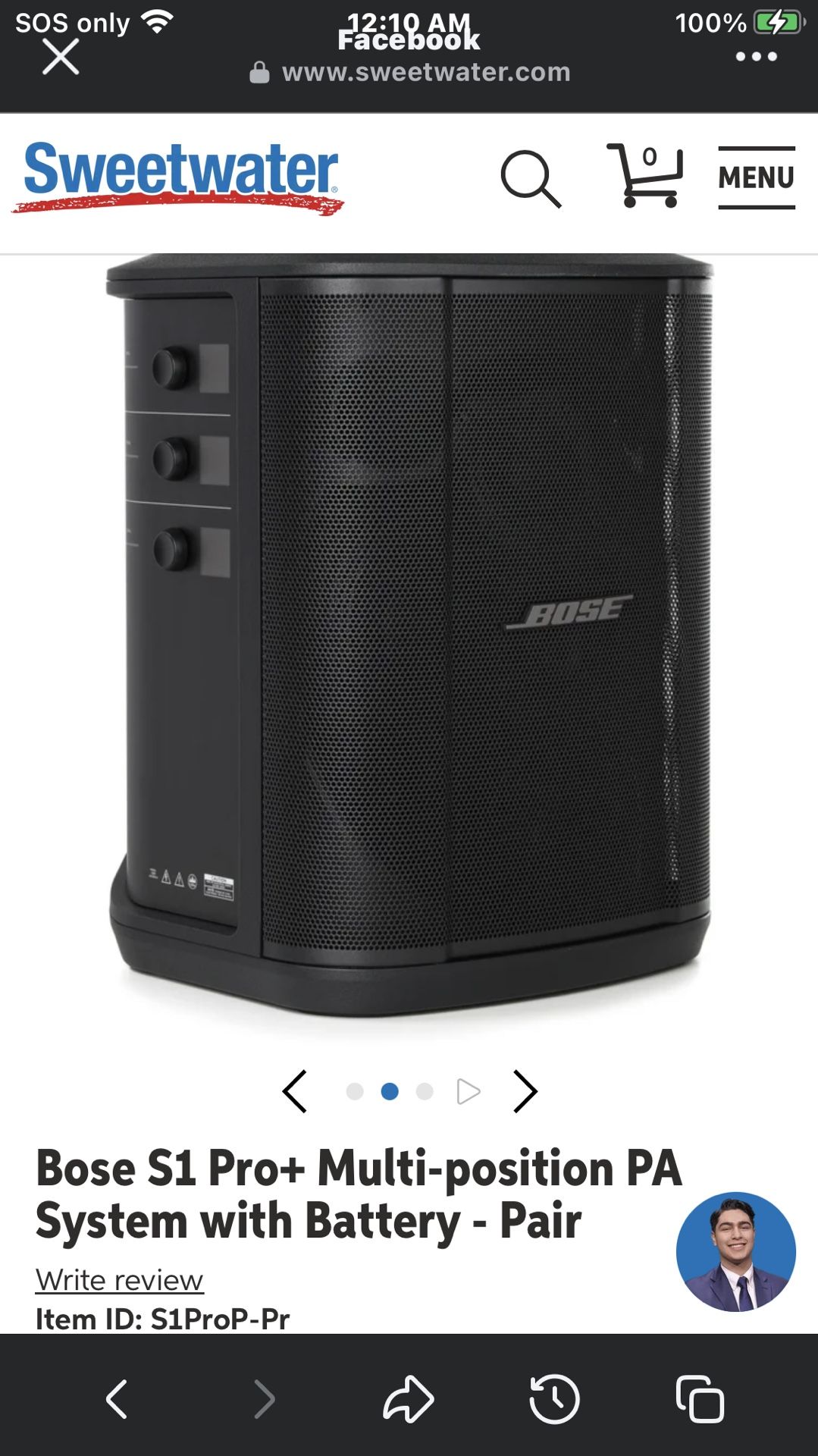 Bose S1 Pro Plus With Wireless Transmitters