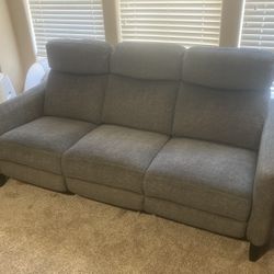 Gray Power Reclining Couch