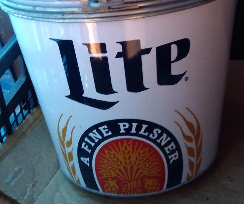 Miller Lite Throwback Beer Metal Ice Buckets-