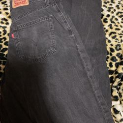 Authentic Black Adjustable Waist Levi Jeans