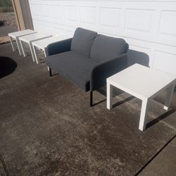 IKEA couch and coffee tables
