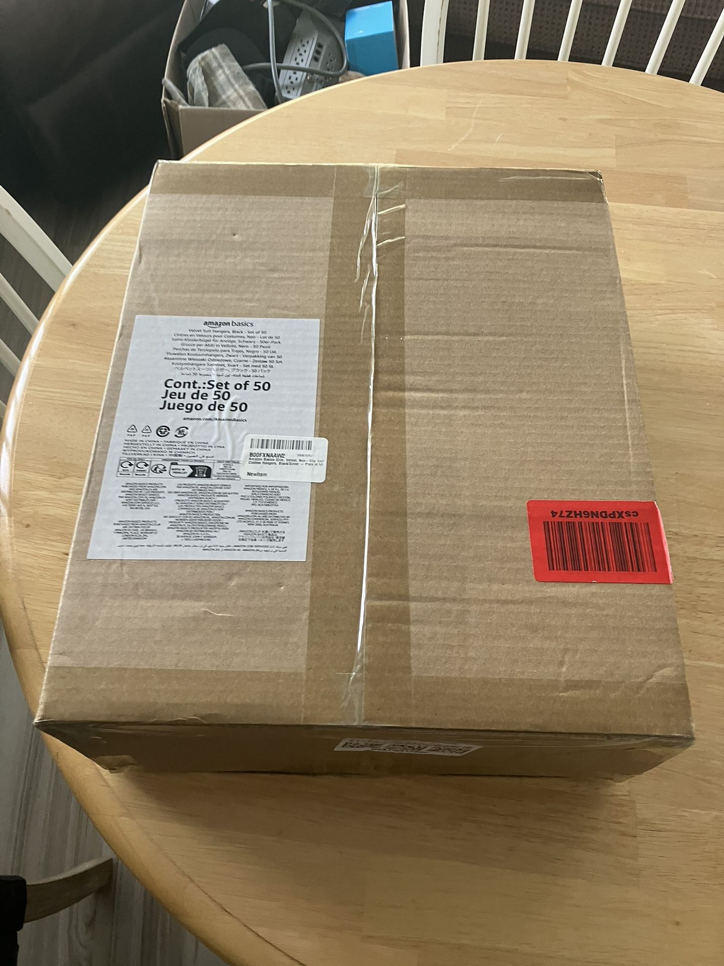 Unopened Black Velvet Suit Hangers, Set Of 50