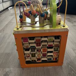 Wooden Activity Cube